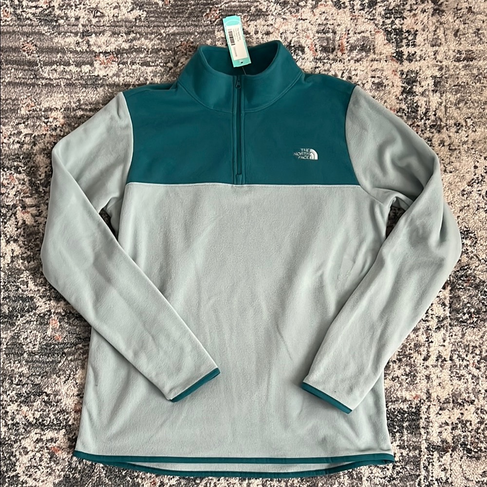 The North Face Teal and Green Fleece Pullover